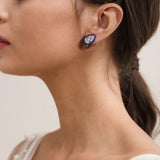 Art of Asymmetry Sapphire Earrings