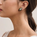 Art of Asymmetry Emerald Earrings