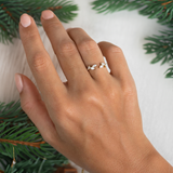 Diamond Leaves: Open Ring
