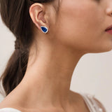Art of Asymmetry Sapphire Earrings
