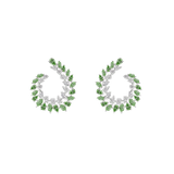 Diamond and Emerald Cosmos Earring