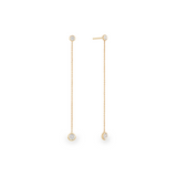 Diamond Pave Spaced Drop Earrings