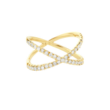 Diamond X Motif Ring