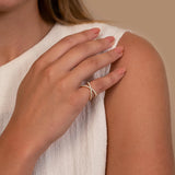 Diamond X Motif Ring