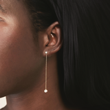 Diamond Pave Spaced Drop Earrings
