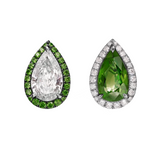 Art of Asymmetry Emerald Earrings