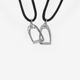 White Gold Stirrups Bracelet - Cord