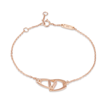 Interlocking Stirrups Bracelet - Rose Gold