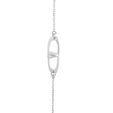 Interlocking Stirrups Bracelet - White Gold