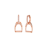 Diamond Stirrups Earrings - Rose Gold