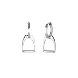 Stirrups Earrings - White Gold