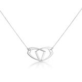 Interlocking Stirrups Extra Large Necklace - White Gold