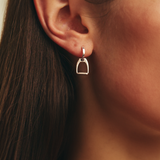 Stirrups Earrings - White Gold