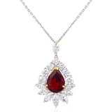 Pharoah’s Flower: Garnet and Diamond Necklace