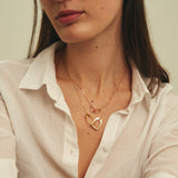 Interlocking Stirrups Necklace - Yellow Gold