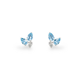 Aquamarine and Diamond Studs