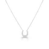 Horseshoe Pendant in White Gold