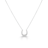 Horseshoe Pendant in White Gold