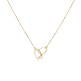 Interlocking Stirrups Necklace - Yellow Gold